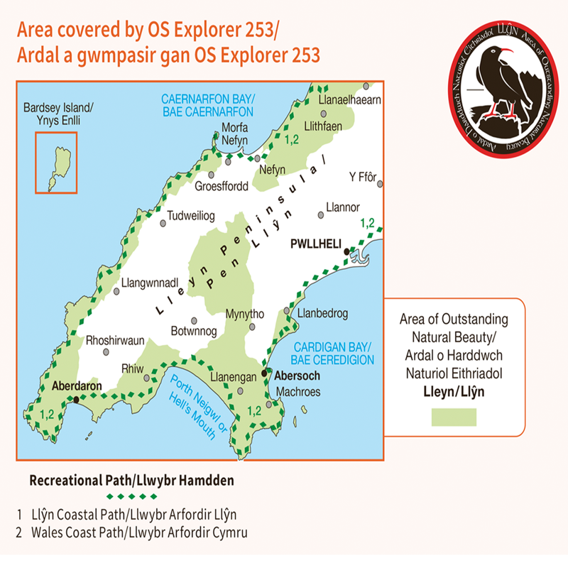 OS Explorer Map 253 - Lleyn Peninsula West-2